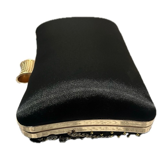 Embellished Black and Gold Clutch - Picture 10 of 11
